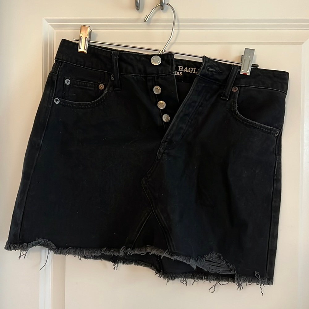 American Eagle Black Denim Skirt